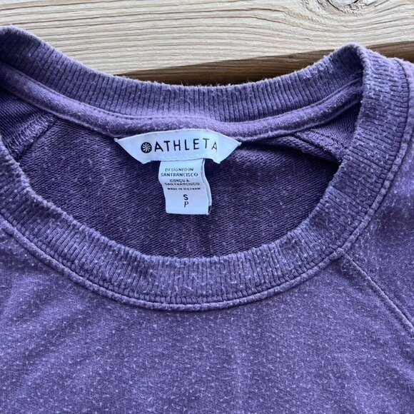 Athleta Mindset Sweatshirt Dark Sky Violet Purple Small - Picture 6 of 8